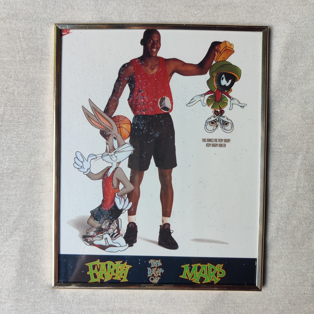 Nike Aerospace Poster Best on Earth Mars Jordan Bugs Bunny Marvin Space Jam 8x10